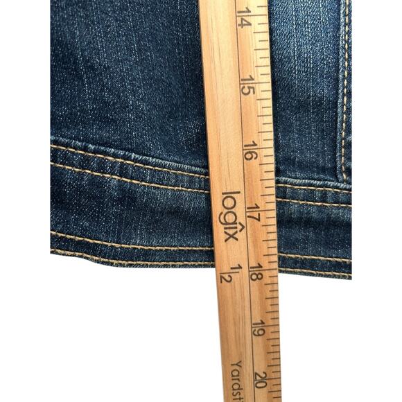 Est 1989 Place Jacket Girls Size L 10/12 Denim Button Front Stretch Blue Denim - Picture 9 of 10
